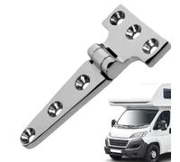 T Hinge Stainless Steel 316 - Reinforced Hinges Shed Door | Pivot With Screws | Polished Joint Type T Next To Nails | Exterior Gate Accessories Hardware