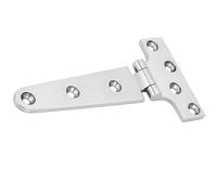 T Hinges Heavy Duty 151x75x4.5mm, Stainless Steel Flush Mount Hinges for Garden Gates, Shed Doors, Marine Boat Cabinets, Polished Finish, Easy Surface Mount