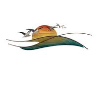 T.I. Design Peaceful Sunrise Contemporary Coastal Beach Metal Wall Decor