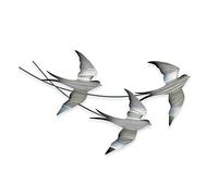 T.I. Design Swallows in Flight Contemporary Metal Birds Wall Decor
