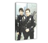 T.J. Hooker Cast Autograph William Shatmer Adrian Zmed Canvas Poster Bedroom Decor Sports Landscape Office Room Decor Gift Frame-style 12x18inch(30x45cm)
