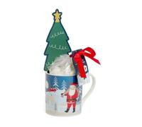 T J Morris Christmas Hot Chocolate & Marshmallow Set with Mini Ceramic Mug
