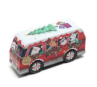 T J Morris Santa Christmas Campervan Biscuit Tin with 300g Scottish made Shortbread Finger Biscuits