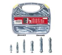T.K.Excellent 68PCS Hollow Wall Metal Anchors Molly Bolts Assortment Kit: 6 Sizes M8 M11 M13 Heavy Duty Plasterboard Expansion Fixings - Pre-Drill Required 15-30kg Load Capacity with Storage Box