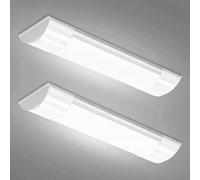 T&K TO-KING 2-Pack 1.3FT LED Batten Light,10W 1000LM 4000K, Low Profile Wall/Ceiling Surface Mounted Fitting for Shop/Office/Garage/Warehouse/Kitchen/Living Room