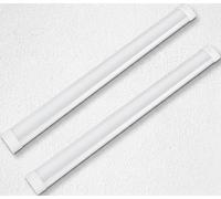T&K TO-KING 2PCS 4FT LED Batten Light,PC Body,40W 4000LM 6500K,Low Profile Wall/Ceiling Surface Mounted Fitting for Shop/Office/Garage/Warehouse/Kitchen/Living Room [Energy Class F]