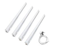 T&K TO-KING 4 Pcs 300mm Connectible Mains with Independent Switch T5 LED Under Cabinet Hard Strip Lighting Bars Hardwired LED Cupboard Light Fixtures 4000K