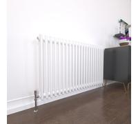 T&K Traditional Radiator 600x1010mm Horizontal White Radiator 2 Column Cast Iron Designer Radiator Central Heating Rad