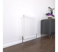 T&K Traditional Radiator 600x425mm Horizontal White Radiator 2 Column Cast Iron Designer Radiator Central Heating Rad