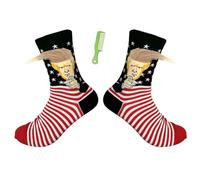 T Legend Funny Socks - Trump 2024 Novelty Merchandise, More Funny Gifts, Trump Finger Hair, 7-14