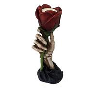 T-Light Holder Rose With Skeletal Hand 9X7.5X20.5cm