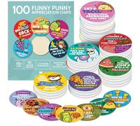 T MARIE 100 Mini Bulk Appreciation Chips - Funny Punny 2.25” Token of Appreciation Gifts for Employee, Coworkers, Staff, Teachers, Nurses, Students and More - Encouraging Messages and Recognition