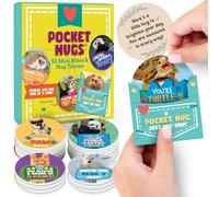 T MARIE 50 Pocket Hugs with Envelopes - 2.5” Mini Cards Tokens of Positivity and Appreciation - Positive Affirmation Gifts for Kids, Grandkids, Friends, Students, Teachers, Random Acts of Kindness