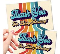 T MARIE 50 Thank You Postcards - 4x6” Retro Thank You For Being Amazing Post Cards for Employee Appreciation Gifts, Nurse Appreciation Cards, Teacher Appreciation Cards for Students and More