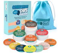 T MARIE Conversation Chips Team Building Game - Fun Ice Breaker for Work - Conversation Starters and Team Building Activity - 200 Prompts to Foster Team Bonding and to Get to Know Your Coworkers