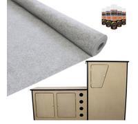 T-Mech 11m2 Van Lining Carpet Super Stretch Kit Silver Grey | With Camper Motor Home Kitchen Unit | FREE 5 Heavy Duty Adhesive Glue Spray Cans