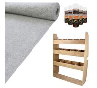 Monster Racking 11sqm Silver Grey Van Lining & Ford Transit Custom SWB Van Racking Unit, Grey