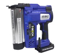 T-Mech 2 in 1 Nail & Staple Gun Cordless Powerful Electric Heavy Duty Stapler Nailer Tacker 18V, 600 x Nails & Staples, Additional Battery Blue