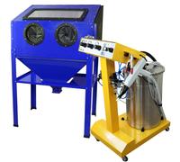 T-Mech Electrostatic Powder Coating Machine & 220L Sandblasting Cabinet