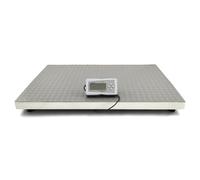 T-Mech Industrial Floor Platform Weighing Scales, 90cm x 60cm, Stainless Steel Silver