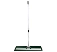 Lawn Leveller 100cm x 32cm Levelling Rake Lute Heavy Duty Lightweight Galvanised Steel Aluminium Green 1.2-1.9m Extendable Handle Easy Grip Landscaping Garden Tool Grass Soil Artificial Turf Compost