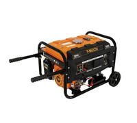 T-Mech Portable Petrol Generator 3300W 7HP 4 Stroke 210cc Electric Key Start Digital Display Single Phase Black One Size