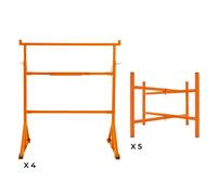 Trestle Stands Heavy Duty Steel Builders Saw Horse Work Table Adjustable Height