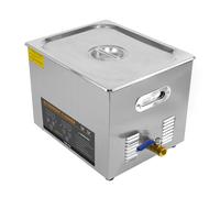 Digital Ultrasonic Cleaner 15L Professional Commercial Stainless Steel Ultra Sonic Bath Cleaning Tank Machine 1-30 Minute Timer 0-80°C Heater 450W 240V 40kHZ Jewellery Metal Part FREE Wire Mesh Basket