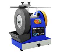 T-Mech Wet Sharpener 200W Flat Oil Stone Metal Polish Leather Stropping Wheel Grinding Jig Tool Sharpen Angle Guide Blue
