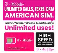 T-Mobile Prepaid USA SIM Card (90 Day) | 5G/4G-LTE Unlimited High Speed Data/Calls/Texts() Prepaid SIM Card for USA| Phone use only not for Modem |