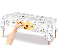 T-Mogur Pirate Birthday Party Decorations Treasure Map Coloring Table Cloth for Kids- 108x54inch Giant Coloring Poster & Table Cover DIY Art Crafts Activity Drawing Tablecloth for Home Classroom Decor