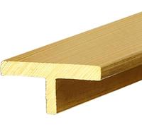 T-molding Flat Flooring Transition Bar, Floor Transition Strip Solid Brass Floor Gap Strip with Brushed Surface, 1m Long Threshold Edging Trim Protector Cover(15x7mm(0.59"x0.28"))