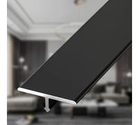 T Molding Floor Bar 90cm*3 Pcs Aluminum Cover Flat Divider Strip for Laminate Flooring Flooring Edge Trim for Seamless Room Edges(Matte Black,20.0mm)