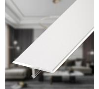 T Molding Floor Bar 90cm*3 Pcs Aluminum Cover Flat Divider Strip for Laminate Flooring Flooring Edge Trim for Seamless Room Edges(Matte Silver,10.0mm)
