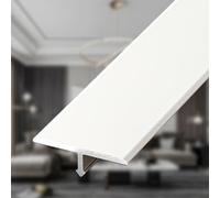 T Molding Floor Bar 90cm*3 Pcs Aluminum Cover Flat Divider Strip for Laminate Flooring Flooring Edge Trim for Seamless Room Edges(Grayish White,10.0mm)