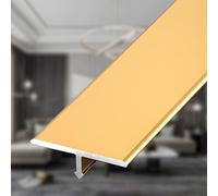 T Molding Floor Bar 90cm*3 Pcs Aluminum Cover Flat Divider Strip for Laminate Flooring Flooring Edge Trim for Seamless Room Edges(Orange Gold,15.0mm)