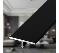 T Molding Floor Bar 90cm*3 Pcs Aluminum Cover Flat Divider Strip for Laminate Flooring Flooring Edge Trim for Seamless Room Edges(Black,10.0mm)