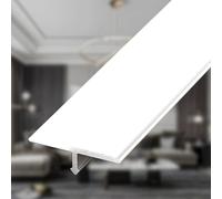 T Molding Floor Bar 90cm*3 Pcs Aluminum Cover Flat Divider Strip for Laminate Flooring Flooring Edge Trim for Seamless Room Edges(White,10.0mm)