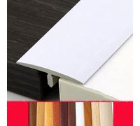 T Molding Floor Divider Strip Floor Transition Strip, PVC Threshold Strip Self Adhesive Threshold Seam Cover Strip 1.5in Wide, Floor Mats Edge Reducer For Laminate/Vinyl/Wood/Tile(White,L150cm(4