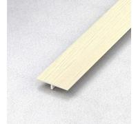 T-Molding Floor Edging Trim Wood Grain Finish, 36in Carpet to Tile Floor Transition Strip, Aluminum Flat Divider Strip for Vinyl, Tile, Cuttable(Maple,W-36mm)