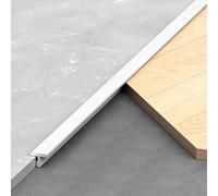 T Molding Floor Transition Strip 100cm/3.2ft*3Pcs Aluminium Alloy Threshold Cover Divider, Seam Edge Trim Strip for Joining Wood Tile Laminate Flooring Gaps(White,6.0mm)