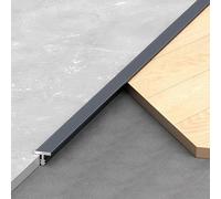 T Molding Floor Transition Strip 100cm/3.2ft*3Pcs Aluminium Alloy Threshold Cover Divider, Seam Edge Trim Strip for Joining Wood Tile Laminate Flooring Gaps(Dark Gray,6.0mm)