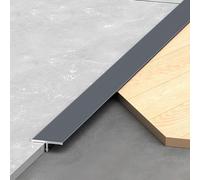T Molding Floor Transition Strip 100cm/3.2ft*3Pcs Aluminium Alloy Threshold Cover Divider, Seam Edge Trim Strip for Joining Wood Tile Laminate Flooring Gaps(Dark Gray,10.0mm)