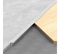 T Molding Floor Transition Strip 100cm/3.2ft*3Pcs Aluminium Alloy Threshold Cover Divider, Seam Edge Trim Strip for Joining Wood Tile Laminate Flooring Gaps(Silver,6.0mm)