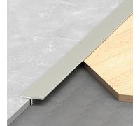 T Molding Floor Transition Strip 100cm/3.2ft*3Pcs Aluminium Alloy Threshold Cover Divider, Seam Edge Trim Strip for Joining Wood Tile Laminate Flooring Gaps(Grey,10.0mm)