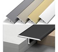 T Molding Floor Transition Strip, Floor Transition Strip Door Threshold, Aluminum T-Molding Floor Transition Strip, Doorway Edge Trim for Joining Floor Gaps and Thresholds(White,90cmx6cm)