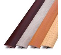 T Molding Floor Transition Strip, Plastic T-molding Flat Divider Strip, Self Adhesive Laminate Floor Strip Laminate Floors Bridges The Gap, For Joining Floor Gaps And Doorway Transitions(Grey)