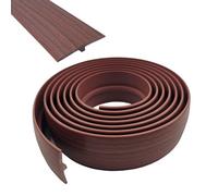 T-Molding Strips, Self Adhesive Floor Transition Strip,PVC Floor Flat Divider Strip, Laminate Floor Strip for Joining Floor Gaps of Planks Tile Carpet Threshold Transition (Walnut, 5CM x 5M)