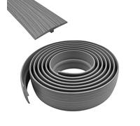 T Molding Trim,Floor Transition Strip 5cm×3m T Section Bar PVC Flat Divider Strip Laminate Profile Flooring Edge Trim for Door Threshold Joining Flooring Gaps of Laminate Plank Tile (Gray Wood, 5M)