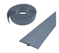 T Molding Trim,Floor Transition Strip 5cm×3m T Section Bar PVC Flat Divider Strip Laminate Profile Flooring Edge Trim for Door Threshold Joining Flooring Gaps of Laminate Plank Tile (Gray Wood, 3M)